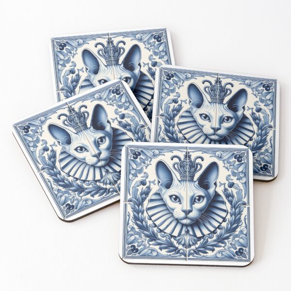 Item preview, Delft Tile With Sphinx Cat No.1 designed and sold by ArtNook777.