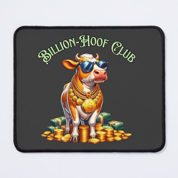 Item preview, Wealthy Cow Billion-Hoof Club, Funky Farm Animal designed and sold by Hibiskusmond.