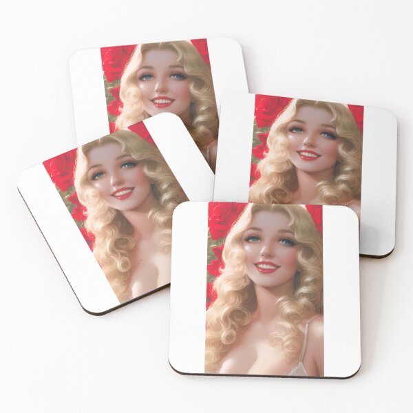 Item preview, Valentine's Day - Blonde Lady in love AI and flowers designed and sold by lusiakotowska.