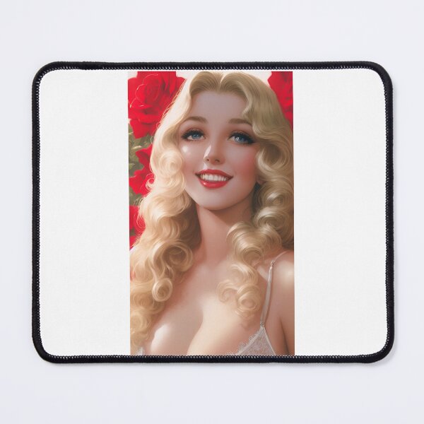 Item preview, Valentine's Day - Blonde Lady in love AI and flowers designed and sold by lusiakotowska.