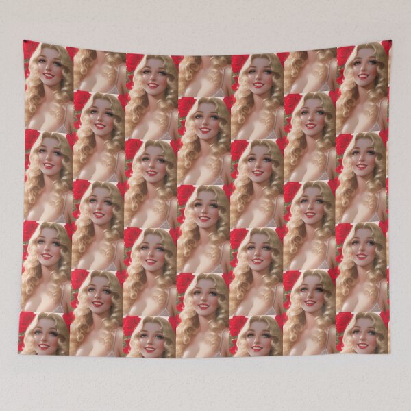 Item preview, Valentine's Day - Blonde Lady in love AI and flowers designed and sold by lusiakotowska.