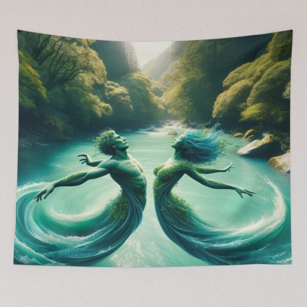 Item preview, River Waltz: A Harmony in Teal designed and sold by t-o-n-i.