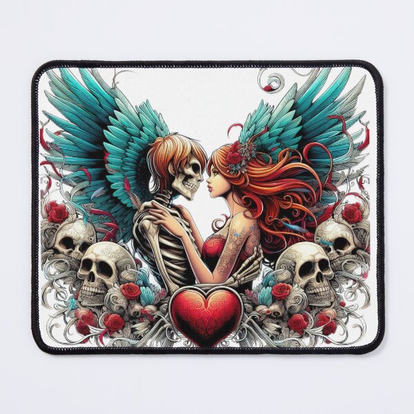 Item preview, Gothic Couple with skulls goth valentines day designed and sold by Expressions-Sel.