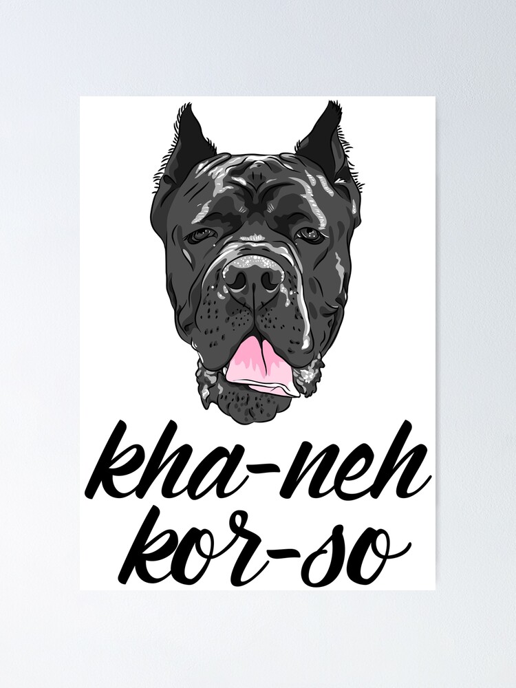Cane Corso Full Color Corso With Phonetic Spelling Poster