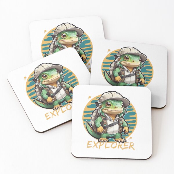 Item preview, Iguana Explorer kawaii designed and sold by Cityscape Canvas Co..