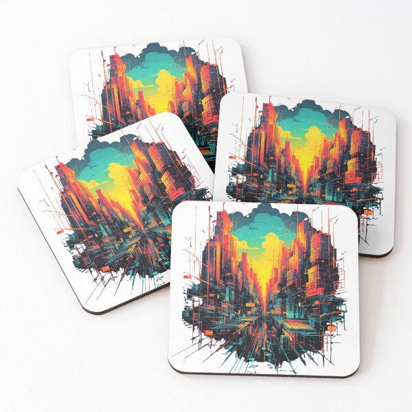 Item preview, Futuristic Sci FI City designed and sold by NicolasGlowArt.