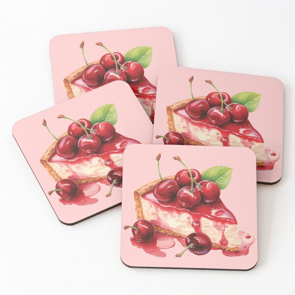 Item preview, Slice of Red Cherry Cheesecake designed and sold by Alicia Chee.