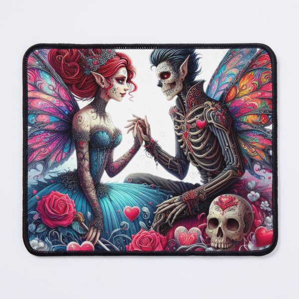 Item preview, Gothic Couple goth Fairies valentines day designed and sold by Expressions-Sel.