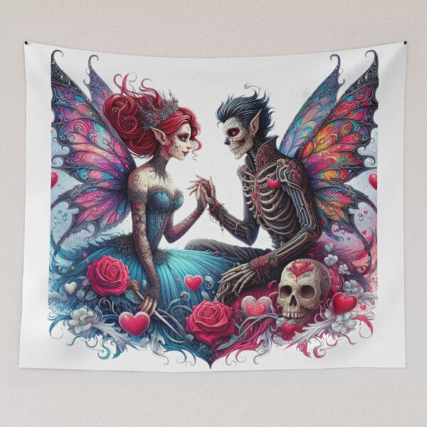 Item preview, Gothic Couple goth  Fairies valentines day  designed and sold by Expressions-Sel.