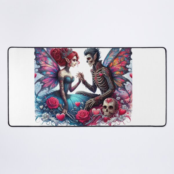 Item preview, Gothic Couple goth Fairies valentines day designed and sold by Expressions-Sel.
