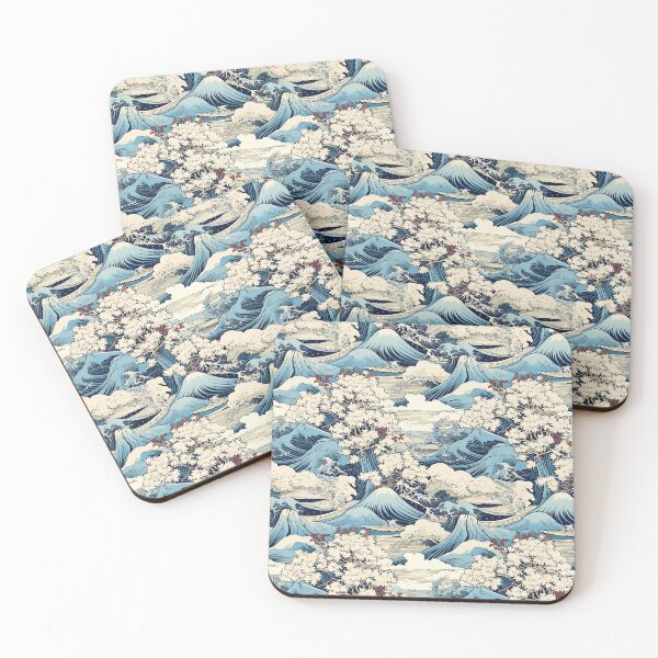 Item preview, Hokusai-inspired motifs designed and sold by MidArtForge.