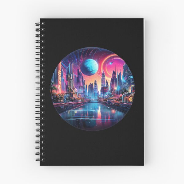 Item preview, Round Futuristic City designed and sold by NicolasGlowArt.