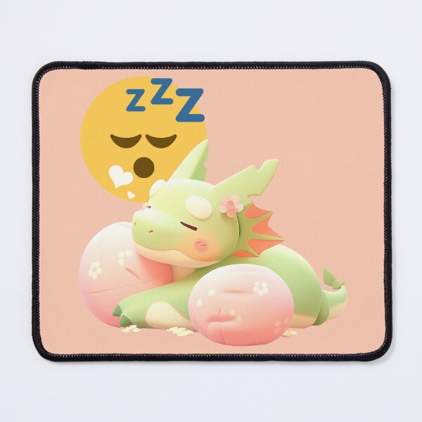 Item preview, Peach Fuzz Toy Sleeping Dragon-2 (transparent background) designed and sold by Mecha Brave Studio.
