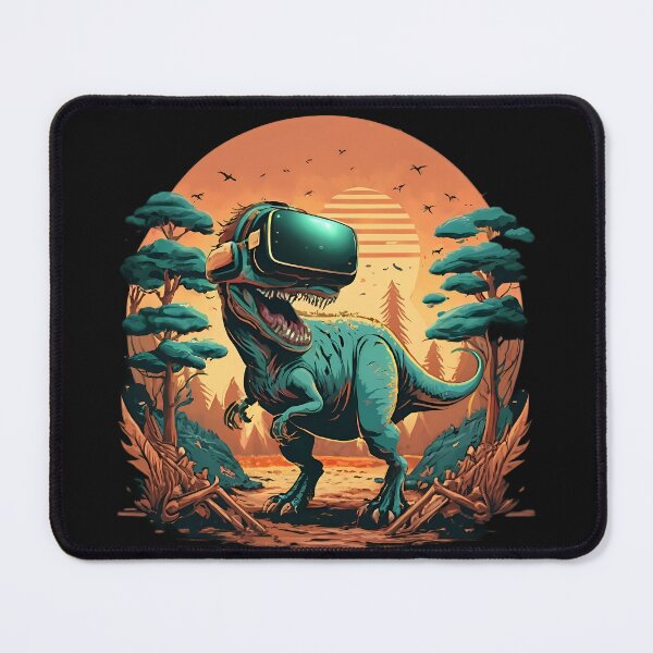 Item preview, A cartoon dinosaur wearing a VR headset  designed and sold by Rostislav Tarasenko.
