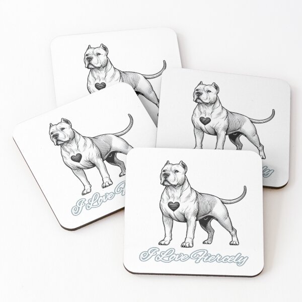 Item preview, I Love Fiercely Pitbull Quote designed and sold by AssortedWonders.