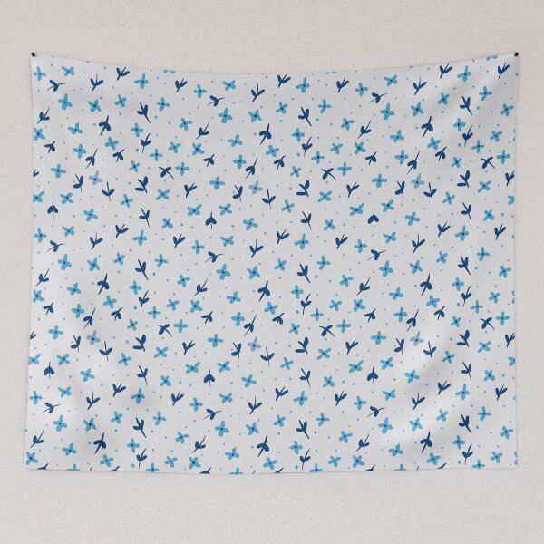 Item preview, Delicate white floral pattern  designed and sold by Lavender Fox Studio.
