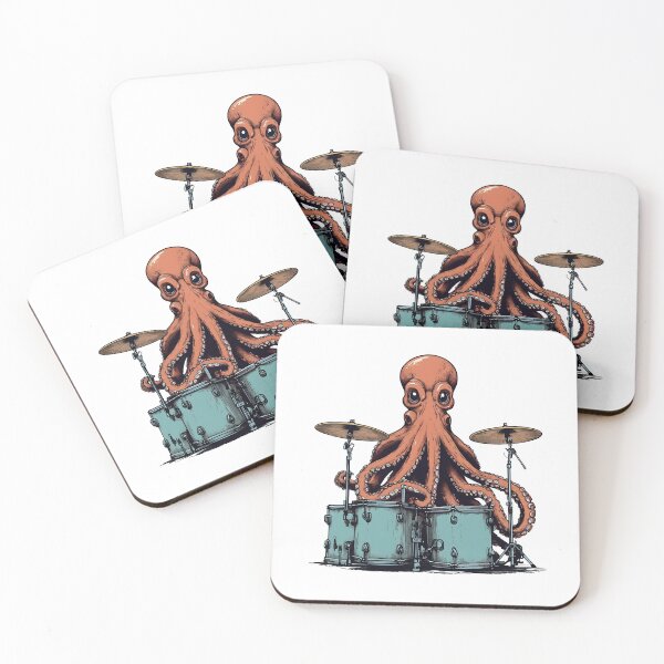 Item preview, Octopus ready to play drums designed and sold by portokalis.