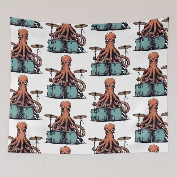 Item preview, Octopus ready to play drums designed and sold by portokalis.