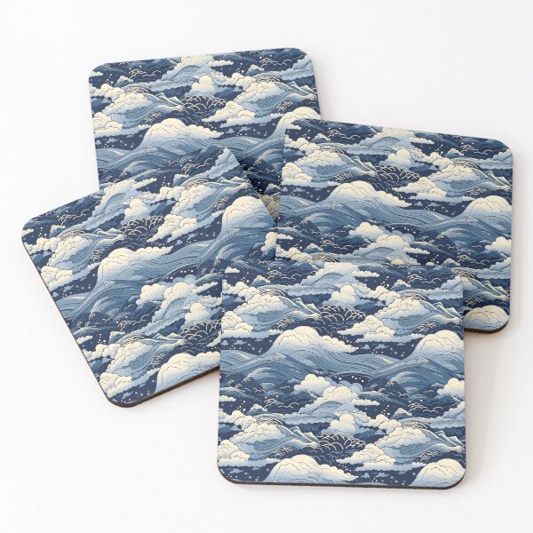 Item preview, Hokusai-inspired motifs designed and sold by MidArtForge.