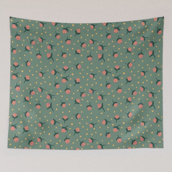 Item preview, Pink and Green Floral Pattern  designed and sold by Lavender Fox Studio.