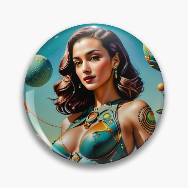 Item preview, Chica espacial colorida rodeada de naturaleza espacial designed and sold by NPC-Trader.