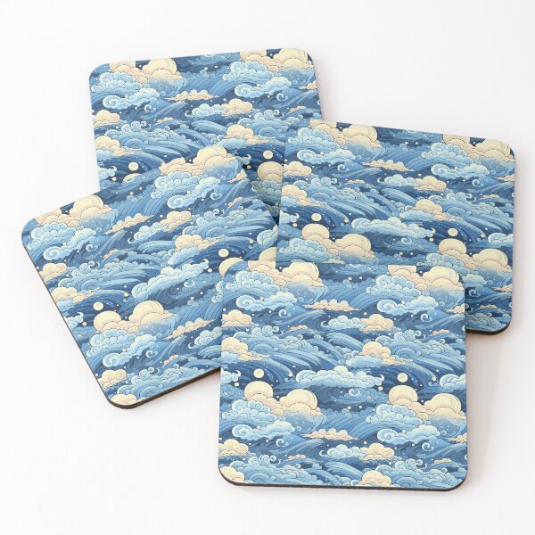 Item preview, Hokusai-inspired motifs designed and sold by MidArtForge.