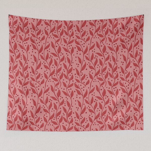 Aperçu de l'œuvre Moment floral feuilles rouges créée et vendue par Lavender Fox Studio.