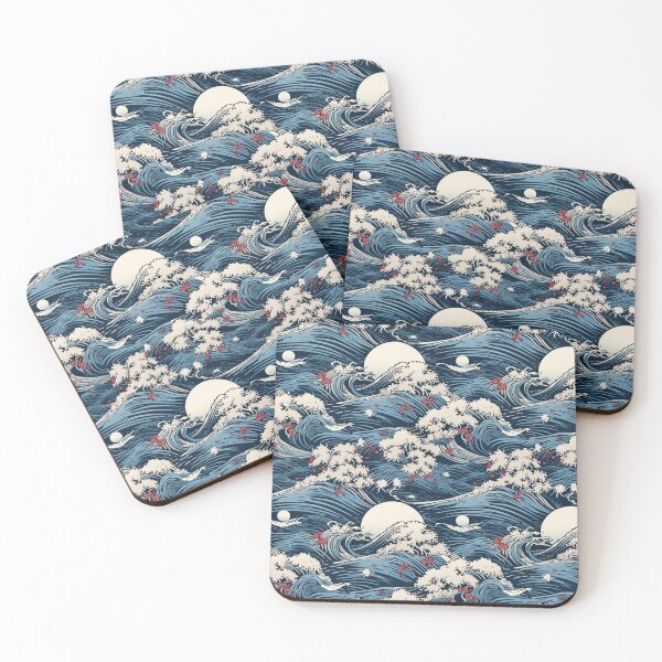 Item preview, Hokusai-inspired motifs designed and sold by MidArtForge.