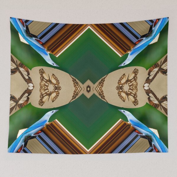 Item preview,   **ABSTRACT BLUE BIRDS AND BUTTERFLIES, SING SPRING!** designed and sold by Ralek.