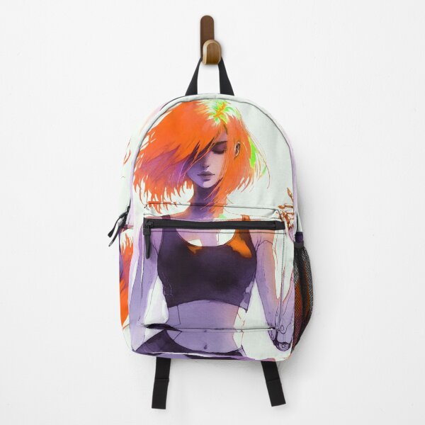 Item preview, Cyberpunk Neon Android Girl with Orange Hair designed and sold by RESToRAPTOR.