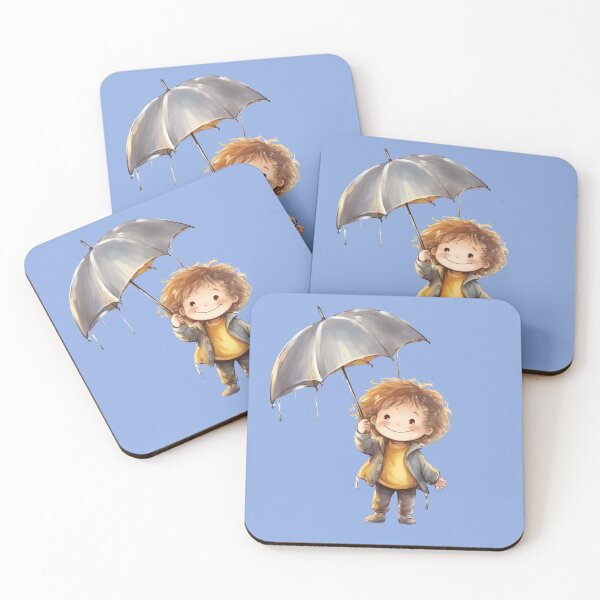 Item preview, Happy cute kid with umbrella designed and sold by msliewdesign.