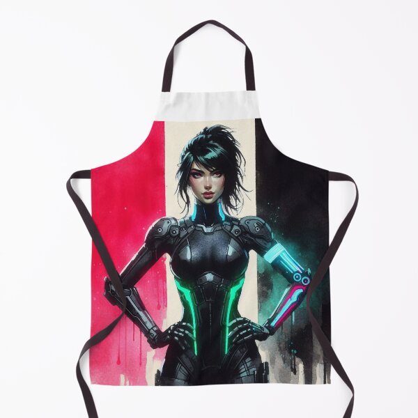 Item preview, Cyberpunk Neon Girl Warrior designed and sold by RESToRAPTOR.
