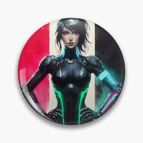 Item preview, Cyberpunk Neon Girl Warrior designed and sold by RESToRAPTOR.