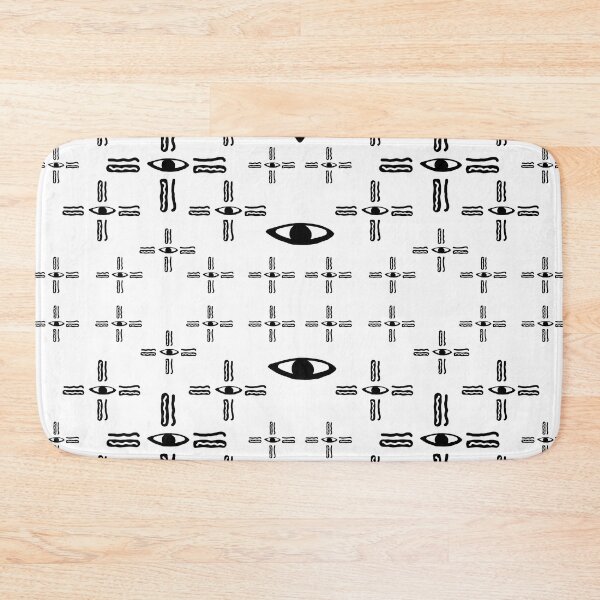 Item preview, Artwork of bogolan fabric eyes designed and sold by Wolagno.