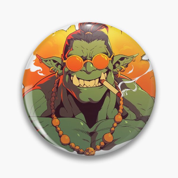 Item preview, Coolness Overload: The Smilin' Smokin' Orc in Shades designed and sold by GruumchsGoods.