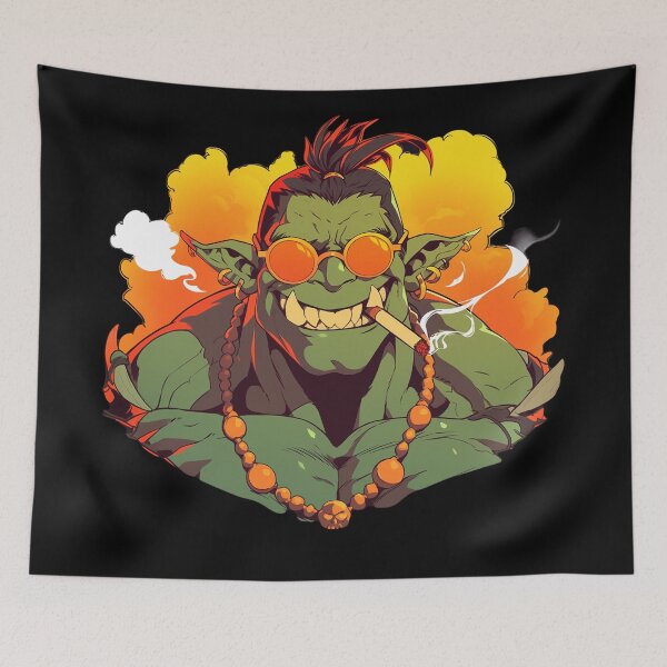 Item preview, Coolness Overload: The Smilin' Smokin' Orc in Shades designed and sold by GruumchsGoods.
