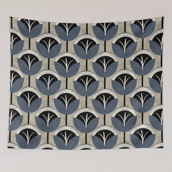 Item preview, Blue Retro Poppy designed and sold by PerlaDesignArt.
