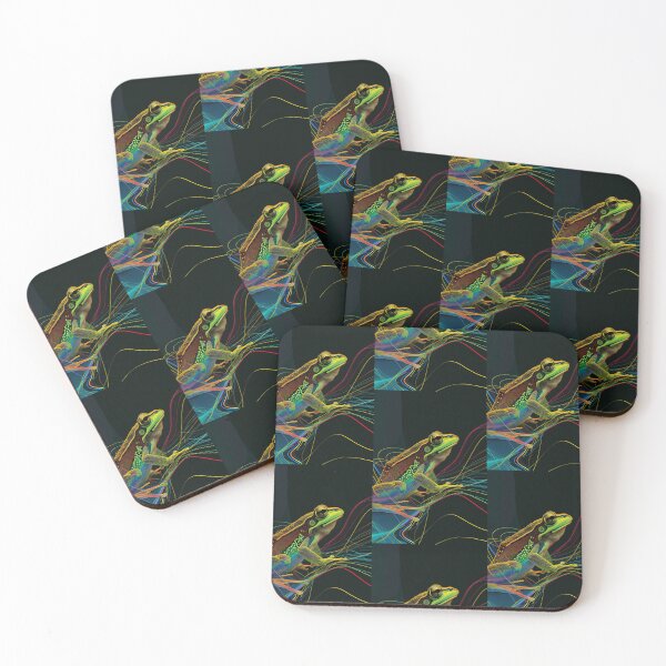 Item preview, Frog in Harmony: Abstract Dance of Lines and Colors designed and sold by Piotrek0001.