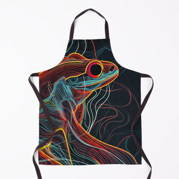 Item preview, Frog in Harmony: Abstract Dance of Lines and Colors designed and sold by Piotrek0001.