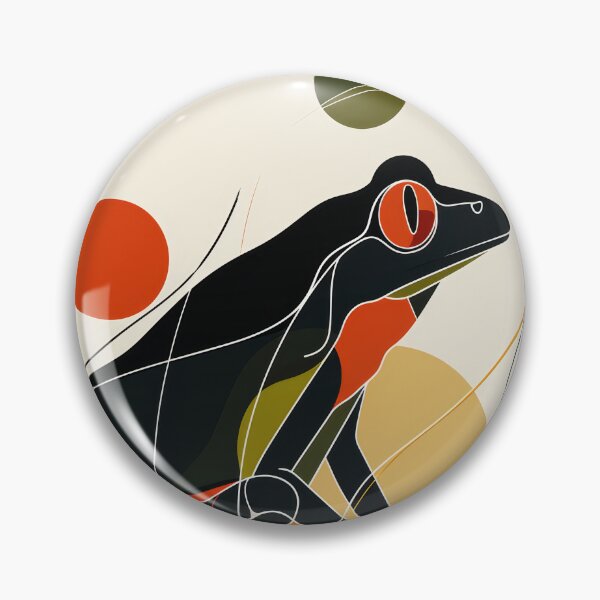Item preview, Frog in Harmony: Abstract Dance of Lines and Colors designed and sold by Piotrek0001.