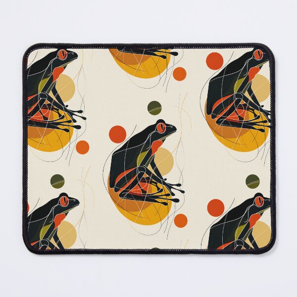 Item preview, Frog in Harmony: Abstract Dance of Lines and Colors designed and sold by Piotrek0001.