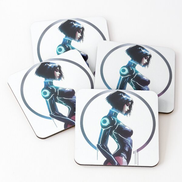 Item preview, Cyberpunk Neon Girl Cyborg, White and Black designed and sold by RESToRAPTOR.