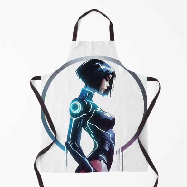 Item preview, Cyberpunk Neon Girl Cyborg, White and Black designed and sold by RESToRAPTOR.