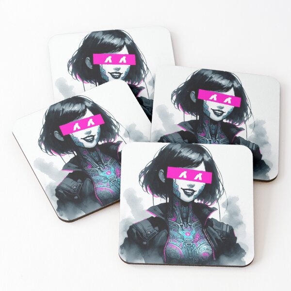 Item preview, Cyberpunk Neon Grinning Girl designed and sold by RESToRAPTOR.