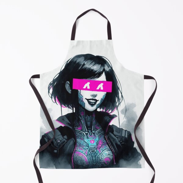 Item preview, Cyberpunk Neon Grinning Girl designed and sold by RESToRAPTOR.