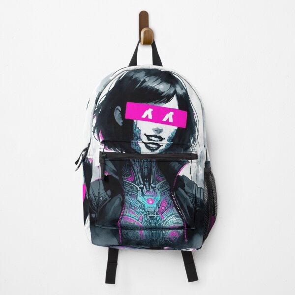 Item preview, Cyberpunk Neon Grinning Girl designed and sold by RESToRAPTOR.
