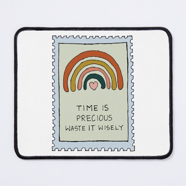 Item preview, Time is precious funny quote stamp designed and sold by BALCONYDOORS.