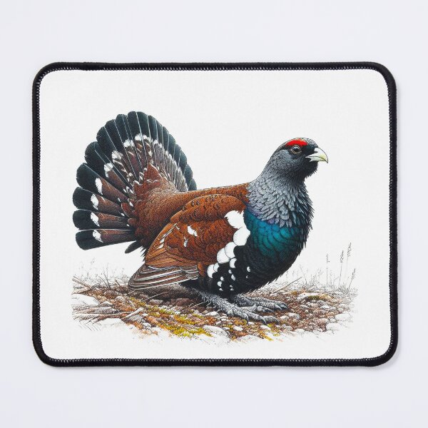 Item preview, Scottish Capercaillie on Stony Ground Pen and Ink designed and sold by EdgyEdgeArt.