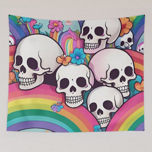 Artikelvorschau, Totenkopf- und Regenbogenmuster entworfen und verkauft von optimusprime39.