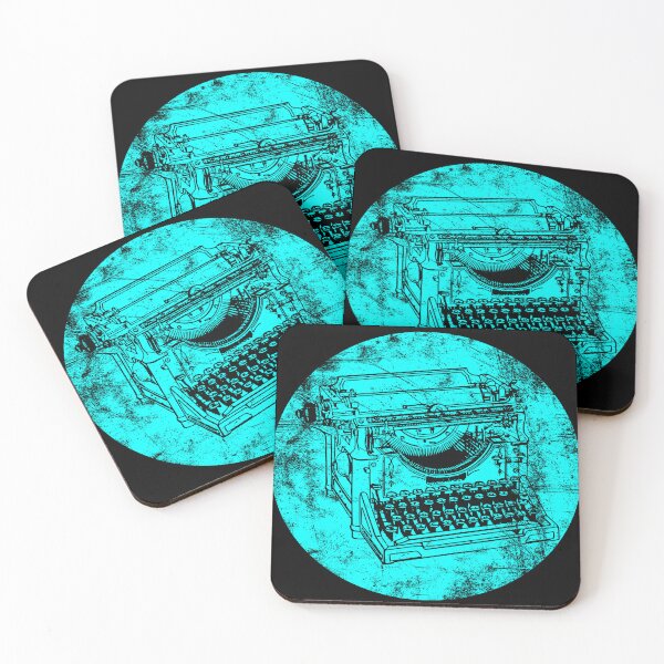Item preview, VINTAGE DISTRESSED MANUAL TYPEWRITER TURQUOISE designed and sold by Marni Scofidio Desi9ns.